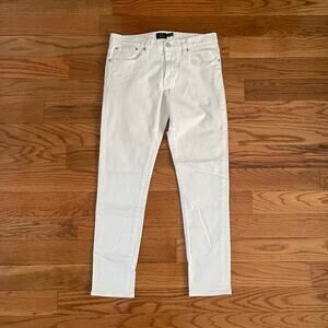 Club Monaco Mid Rise Skinny Jean Womens 31x28.5 White Minimalist Coastal Classic